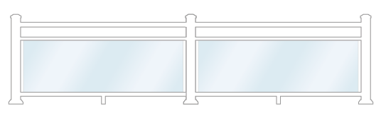 Open Mid-Rail Glass Railing Image